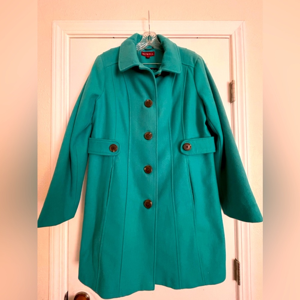 Merona Wool Coat (Turquoise)